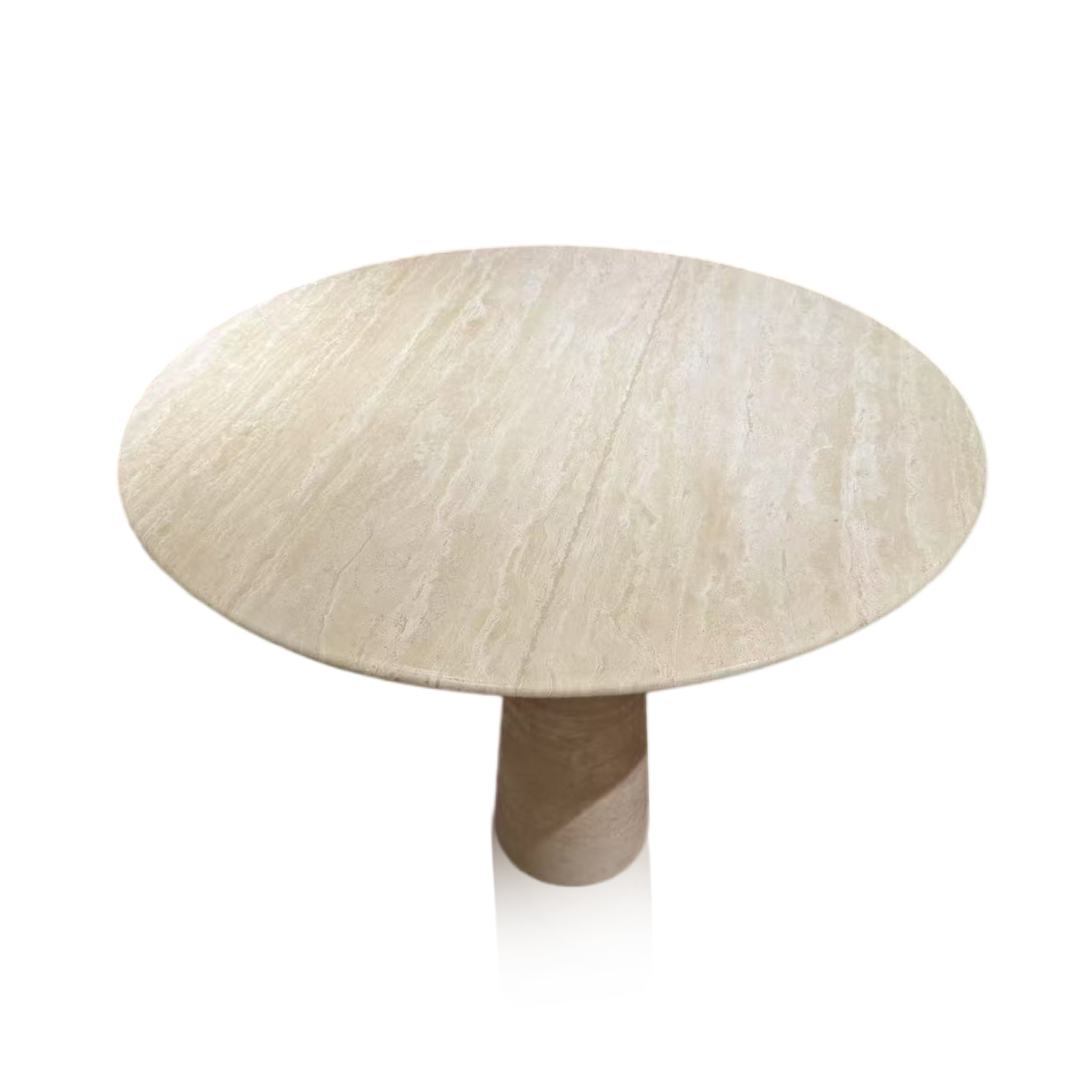 Beige travertine tulip table