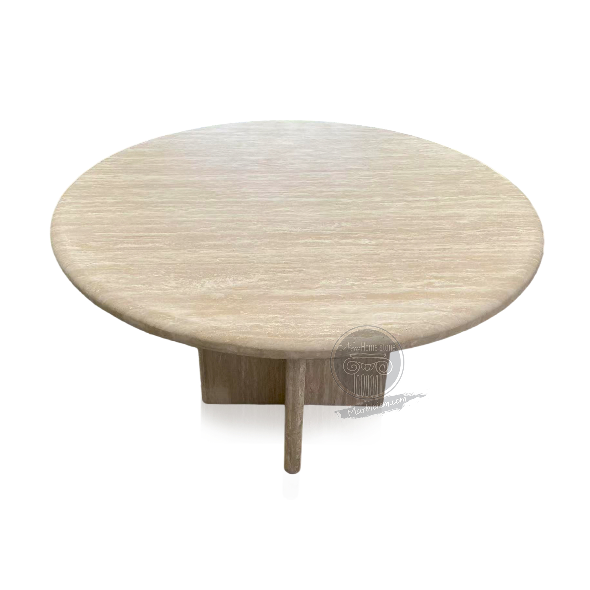 Round marble dining table