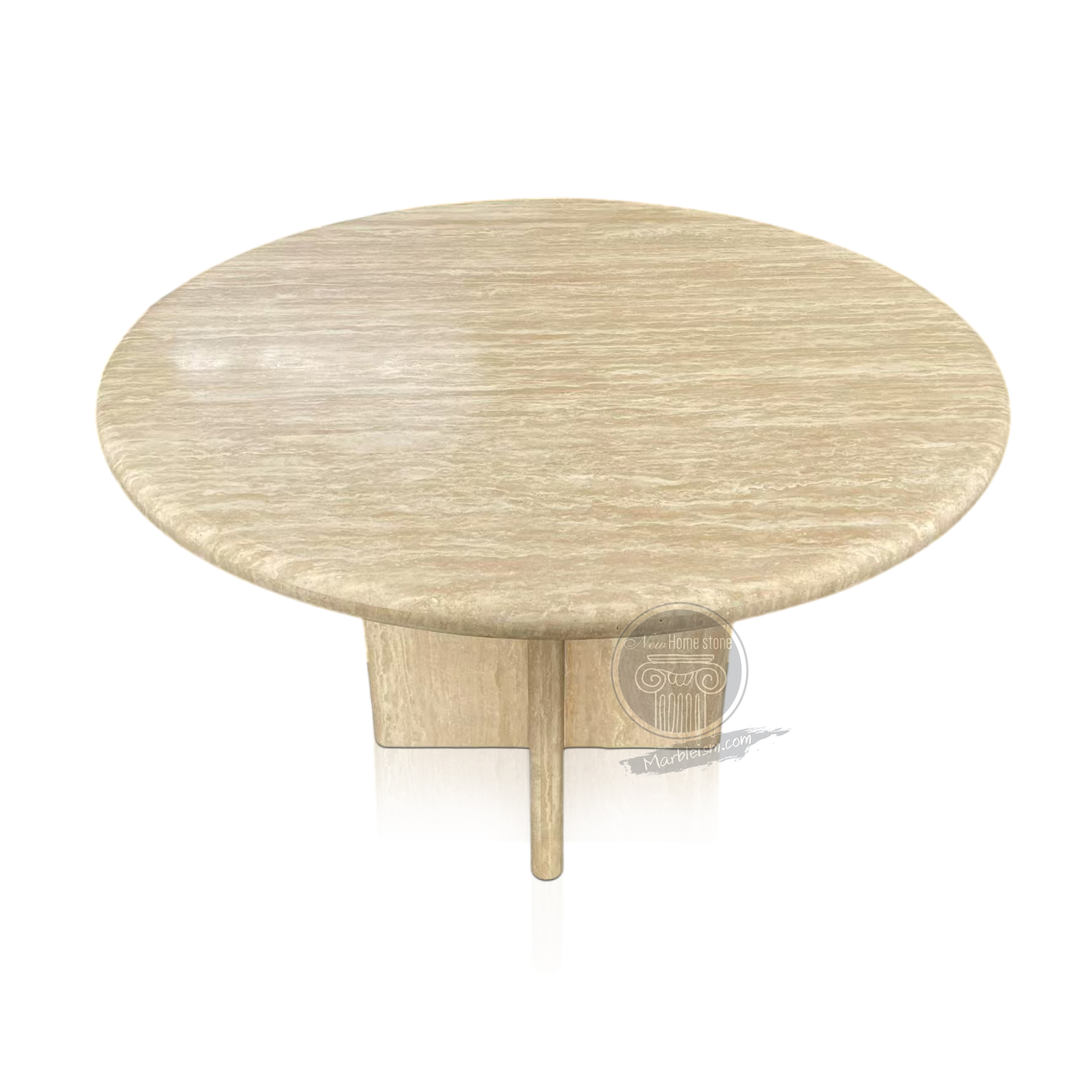 Round marble dining table