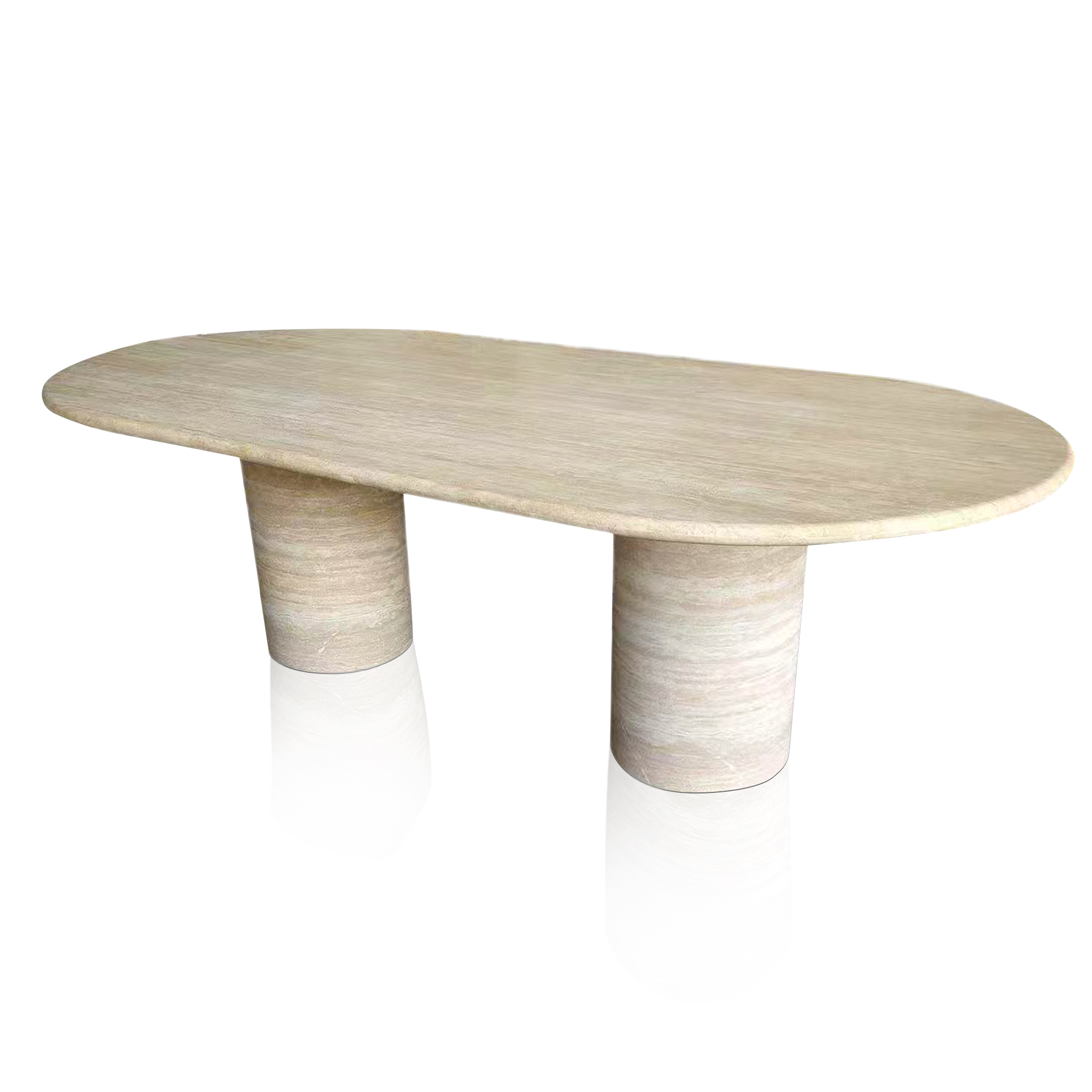 Travertine dining table