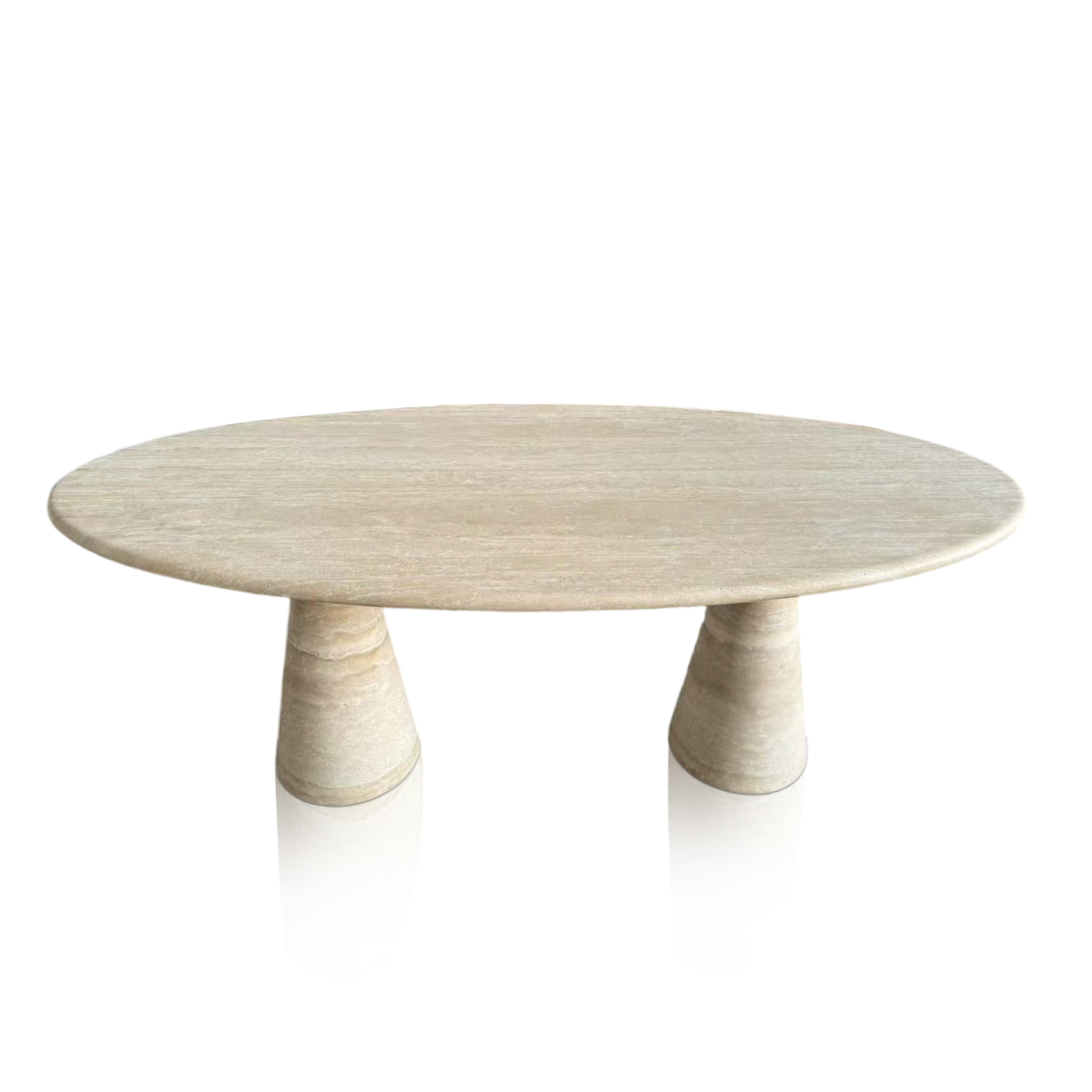 Large oval marble table