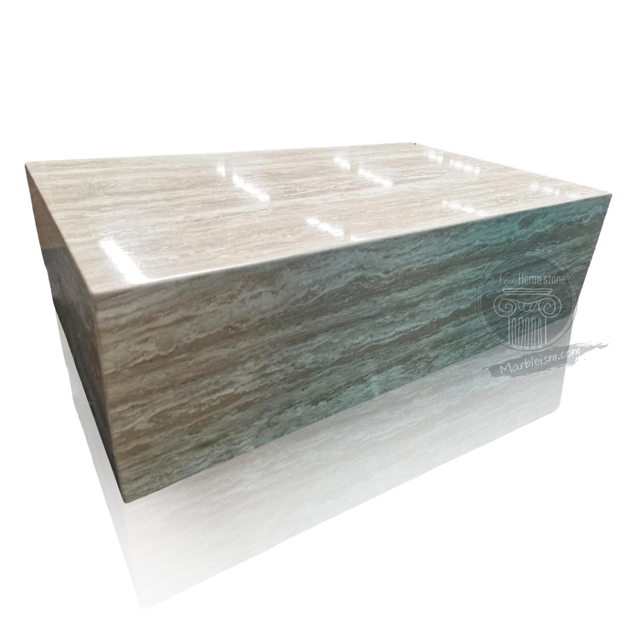 Travertine coffee table