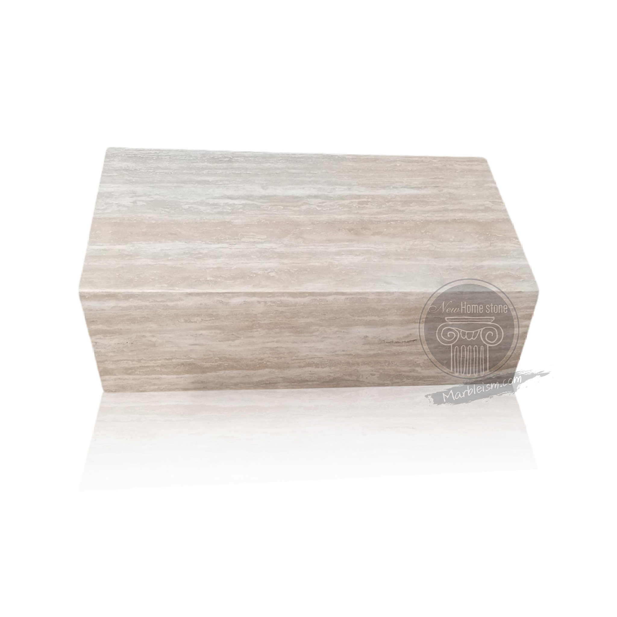 Travertine coffee table