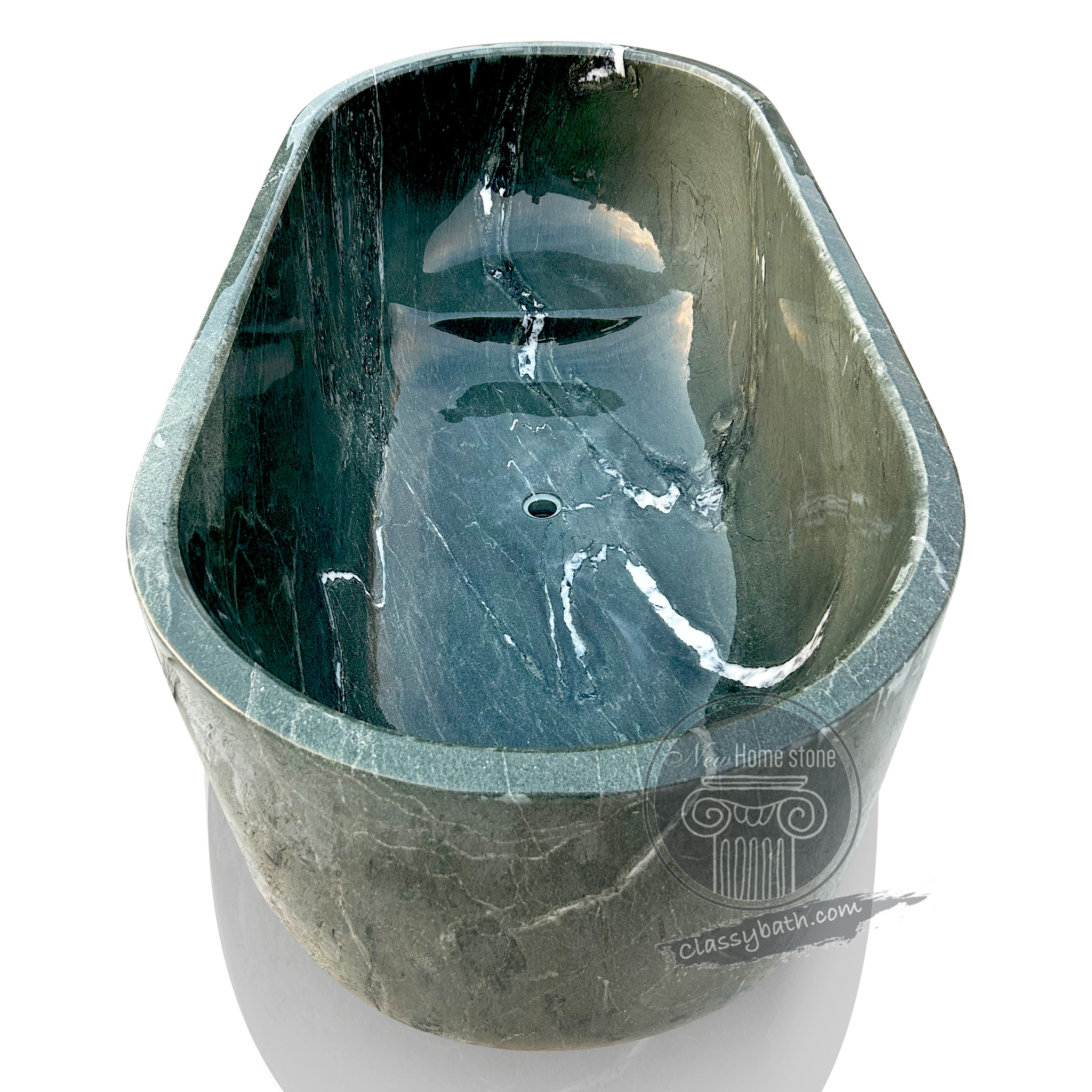 Crystal Green Marble Bathtub