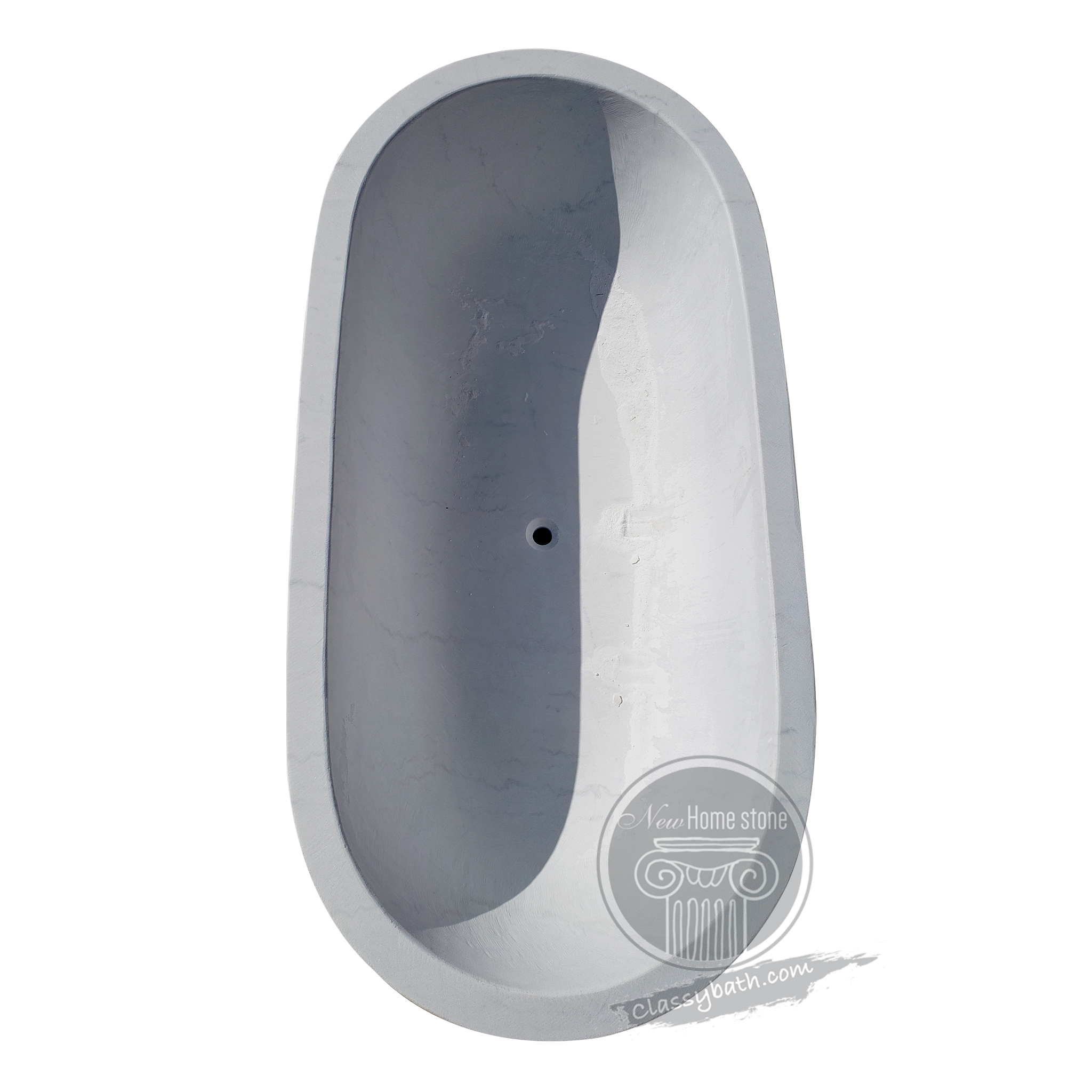 Absolute White Marble Freestanding Bathtub – Hand