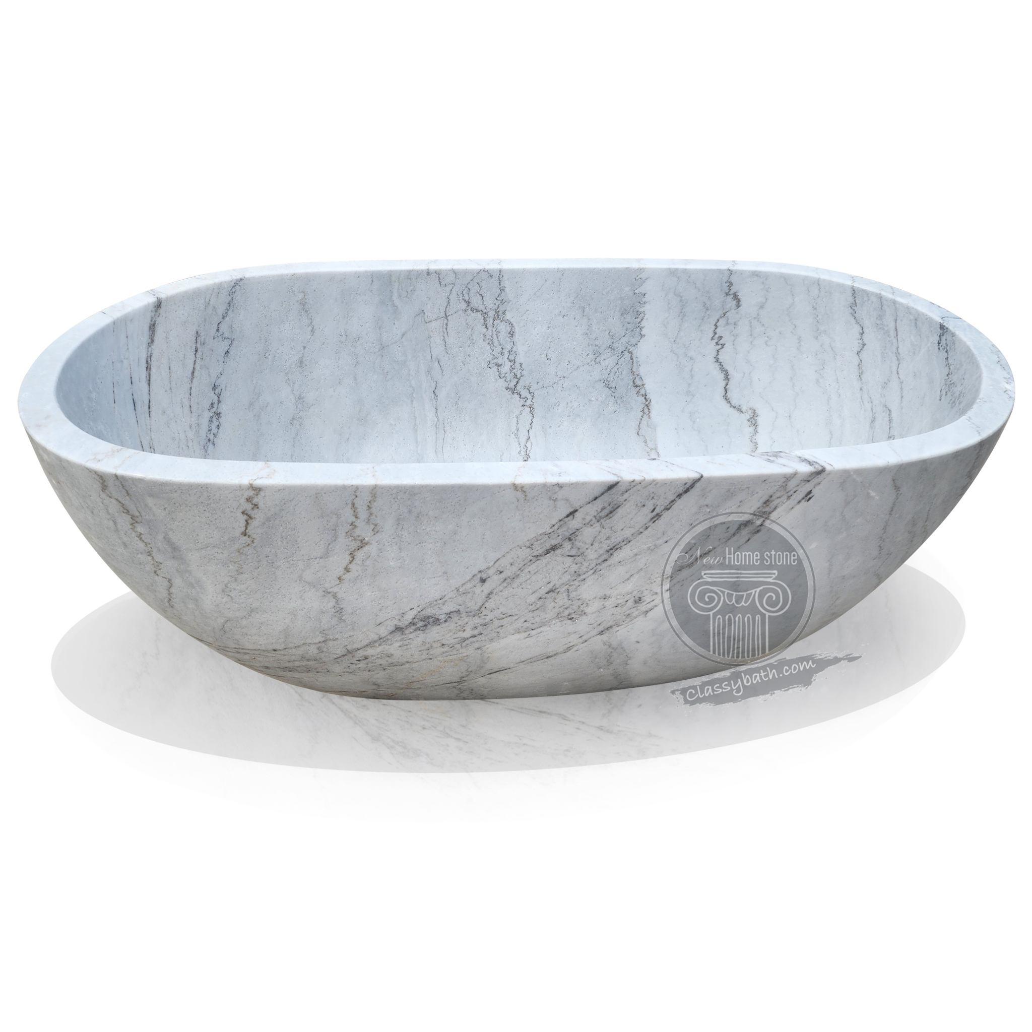 Carrara gray marble bath tub